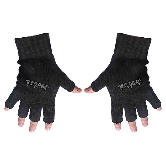 Testament Logo Knit Gloves Front