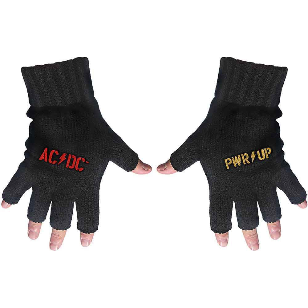 AC/DC Pwr-up Logo Knit Gloves Front