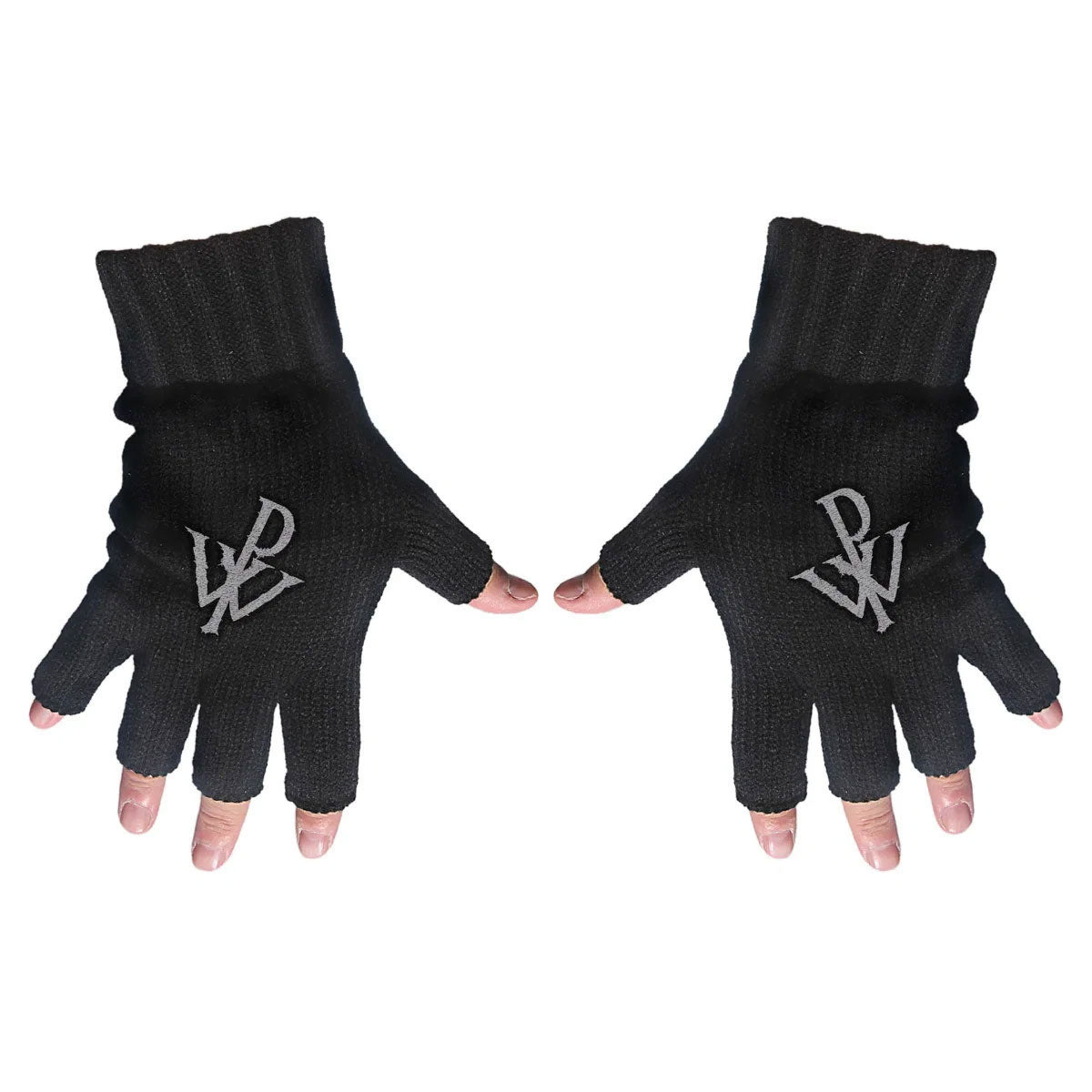 Powerwolf Pw Logo Knit Gloves Front