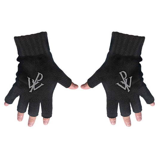 Powerwolf Pw Logo Knit Gloves Front