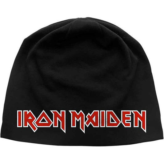 Iron Maiden Logo Ld Print Beanie Front