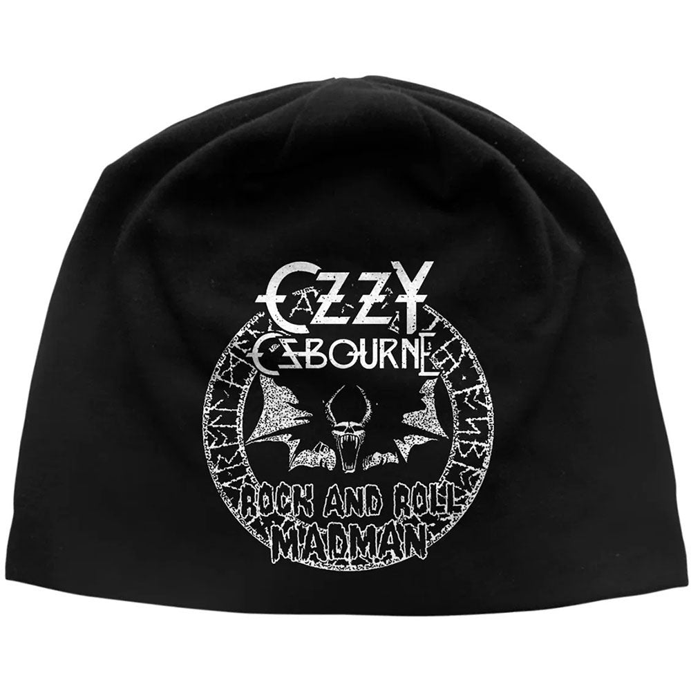 Ozzy Osbourne Rock N Roll Madman Jd Print Beanie Front