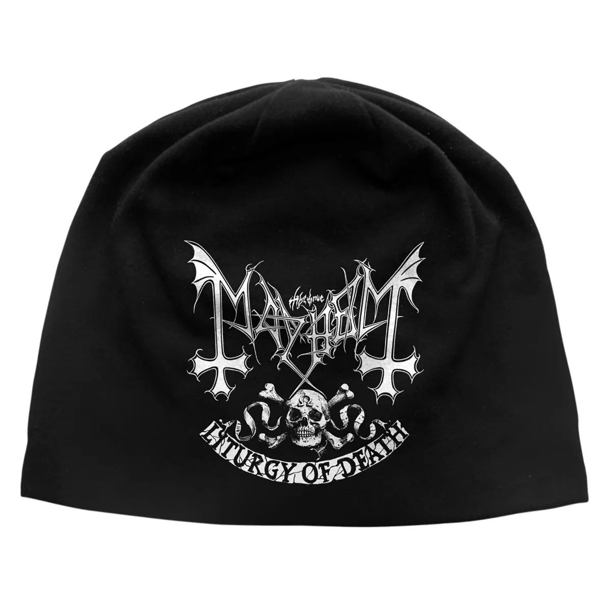 Mayhem Skull Omega Jd Print Beanie Front