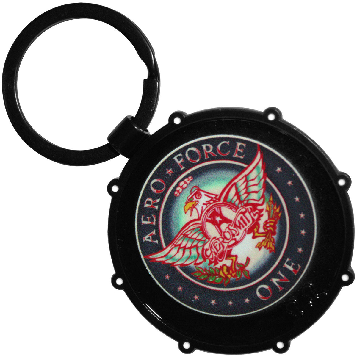 Aerosmith Logo Drum Metal Key Chain Back