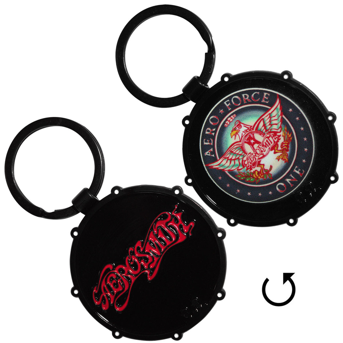 Aerosmith Logo Drum Metal Key Chain Alt 2