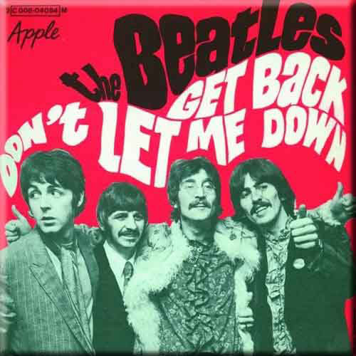 Beatles Get Back/don't Let Me Down Magnet Front