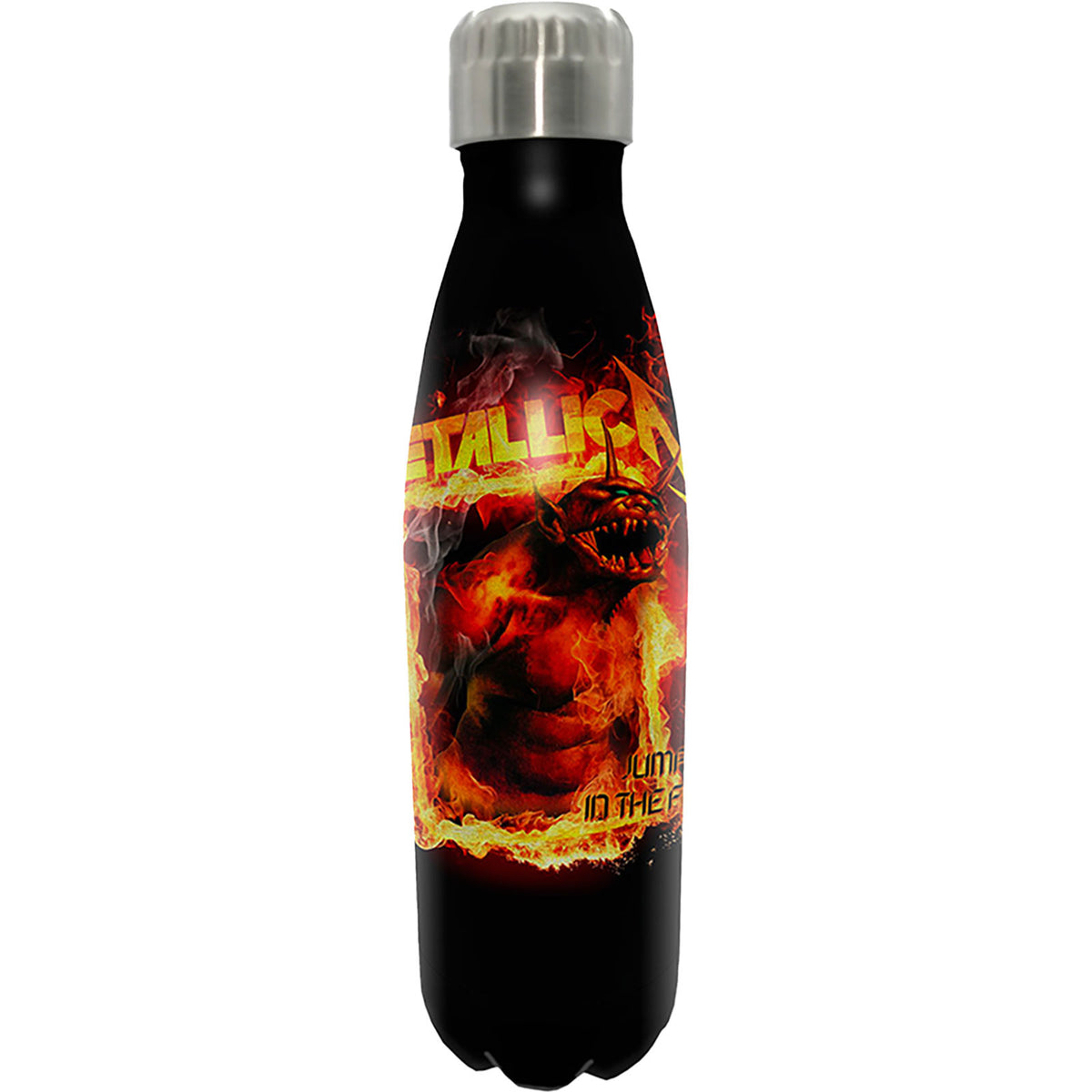 Metallica Jump In The Fire Water Bottle Front