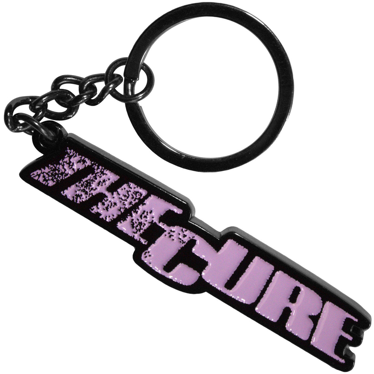 Cure Pink Logo Metal Key Chain Front