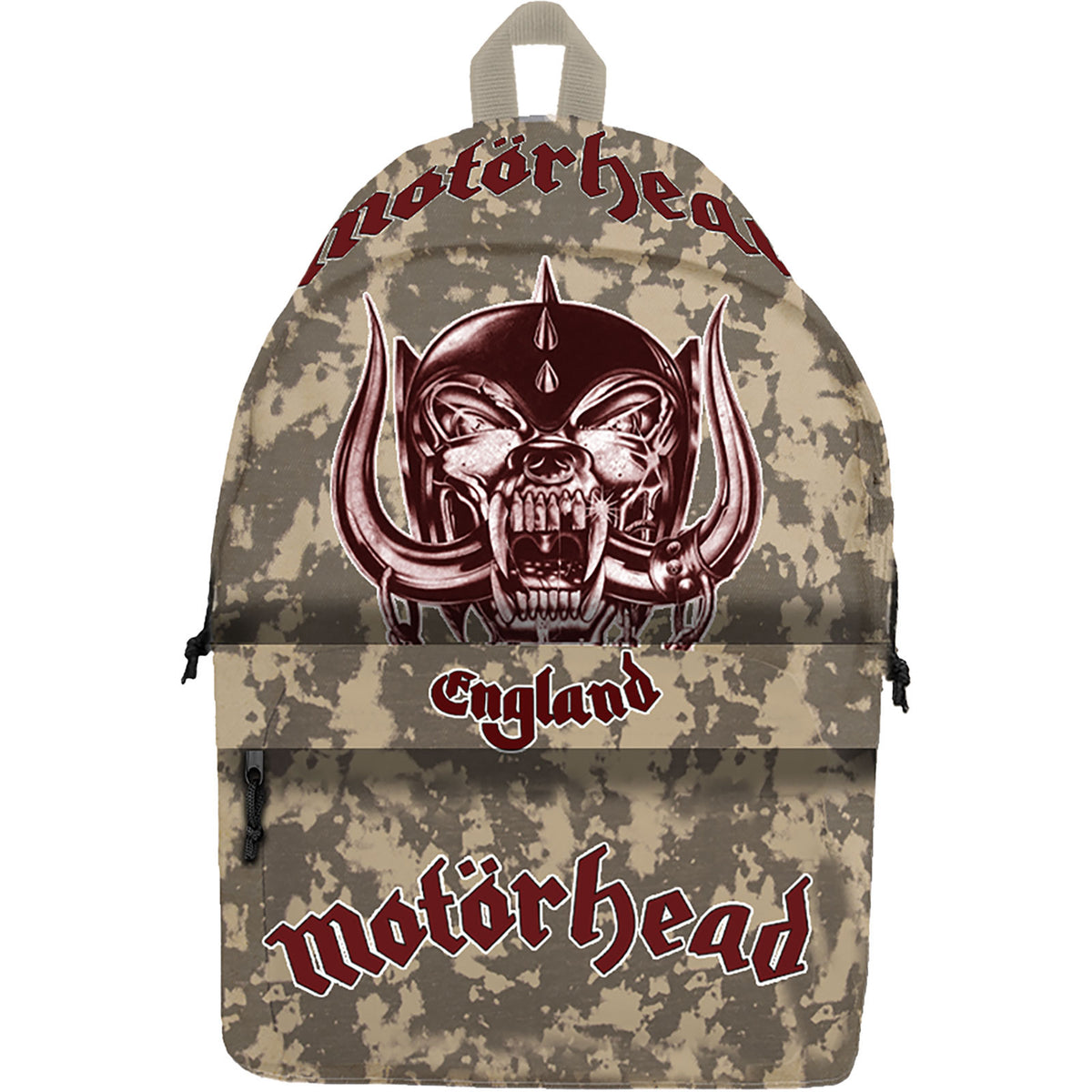 Motorhead England White Backpack Front