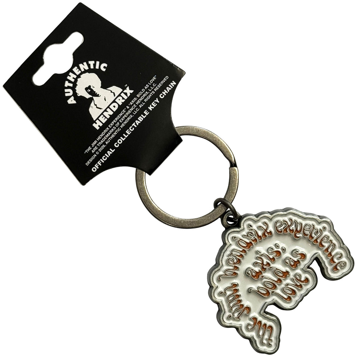 Jimi Hendrix Axis Metal Key Chain Front