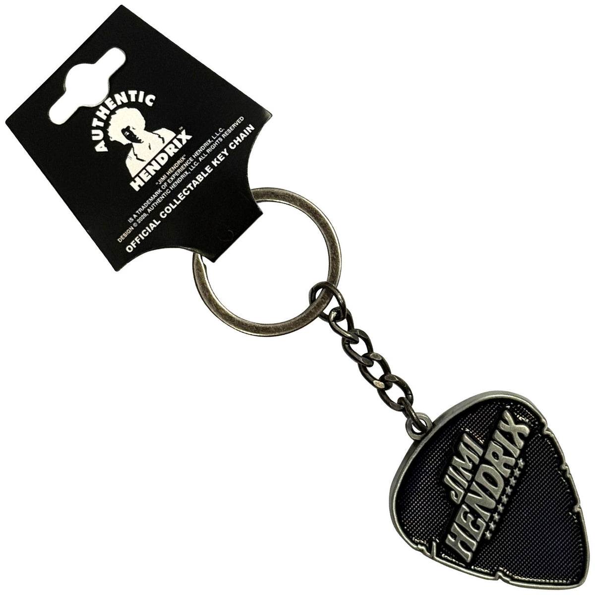 Jimi Hendrix Plectrum Metal Key Chain Front