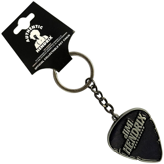 Jimi Hendrix Plectrum Metal Key Chain Front