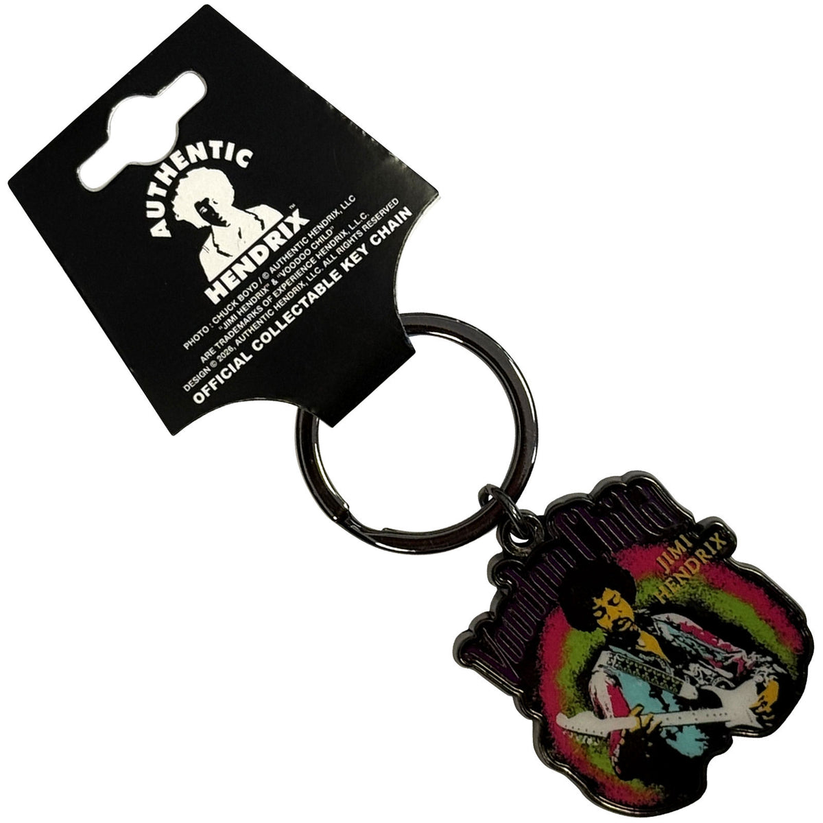 Jimi Hendrix Voodoo Child Keychain Metal Key Chain Front