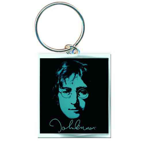 John Lennon Photo Print Metal Key Chain Front