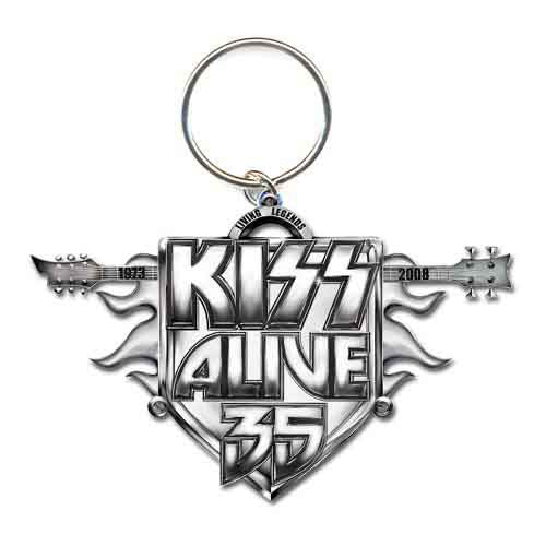 KISS Alive 35 Tour Metal Key Chain Front