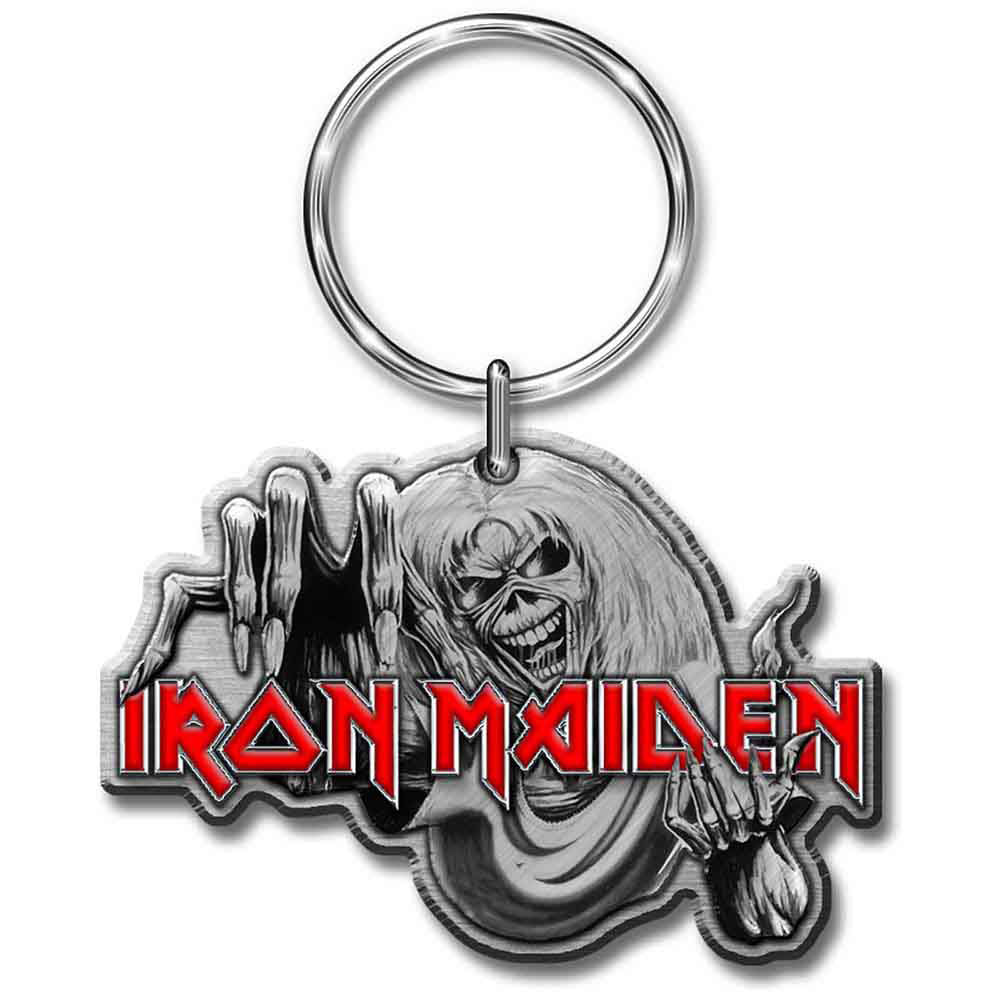 Iron Maiden Number Of The Beast Metal Key Chain Front