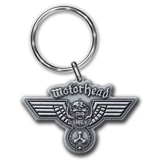 Motorhead Hammered Metal Key Chain Front