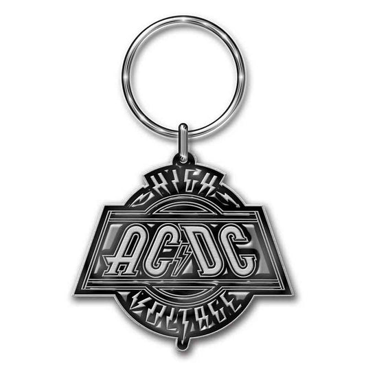 AC/DC High Voltage Metal Key Chain Front
