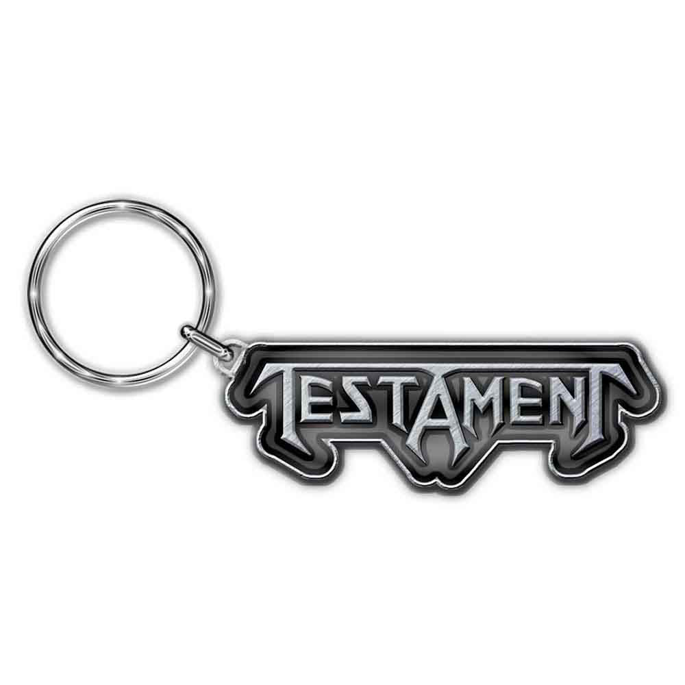 Testament Logo Metal Key Chain Front