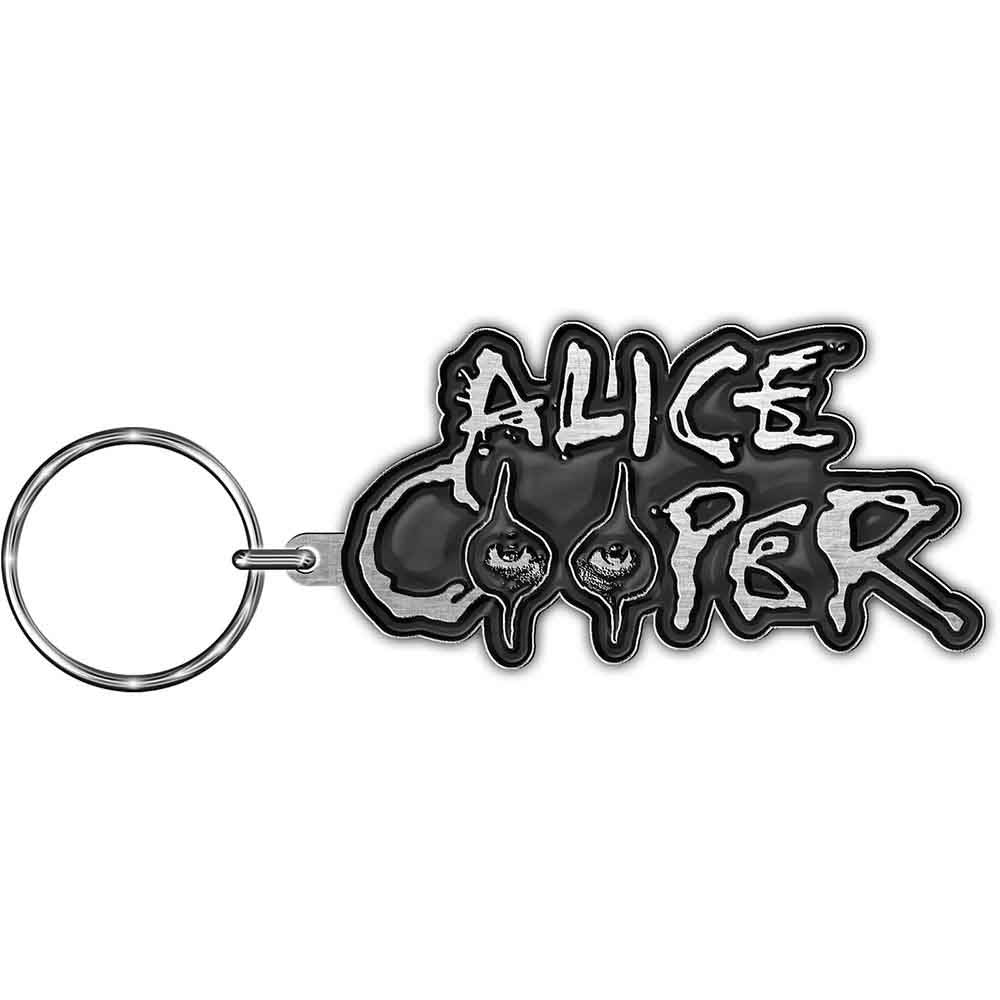 Alice Cooper Eyes Metal Key Chain Front