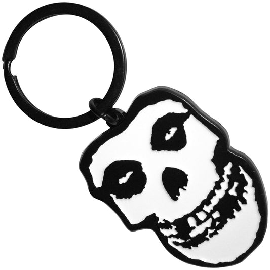 Misfits White Fiend Metal Key Chain Front