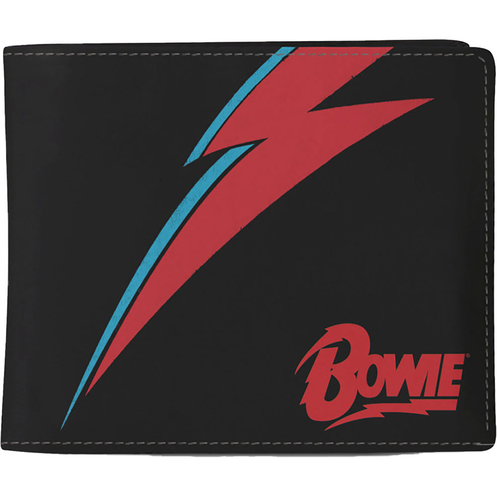 David Bowie Lightning Black Wallet Front