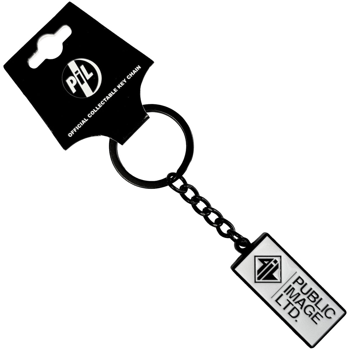 Public Image Ltd New Logo Stacked Text Metal Key Chain Front