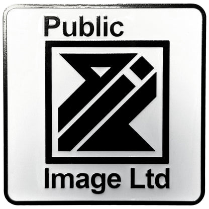 Public Image Ltd New Logo Black & White Magnet Back