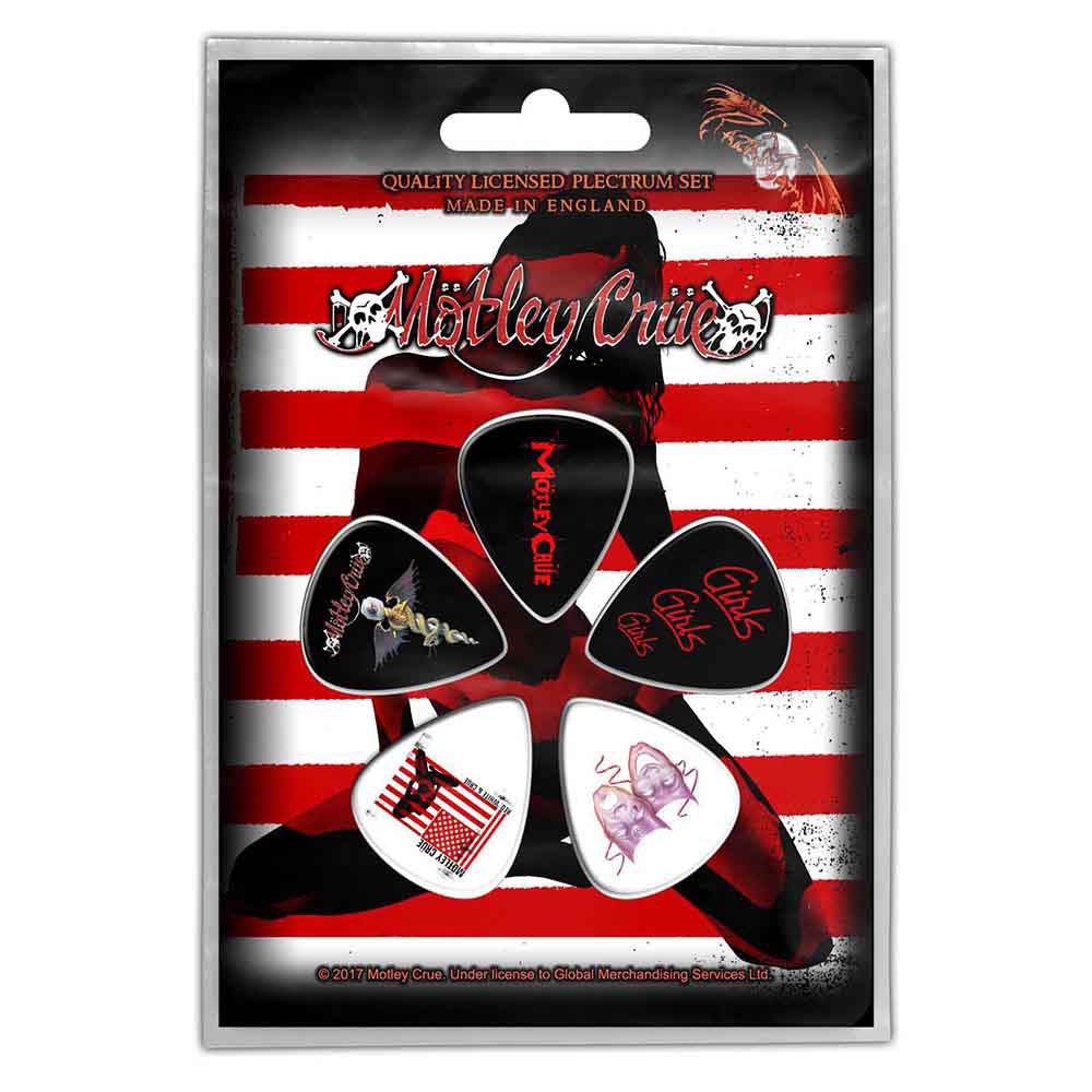 Motley Crue Red, White & Crue Guitar Pick Front