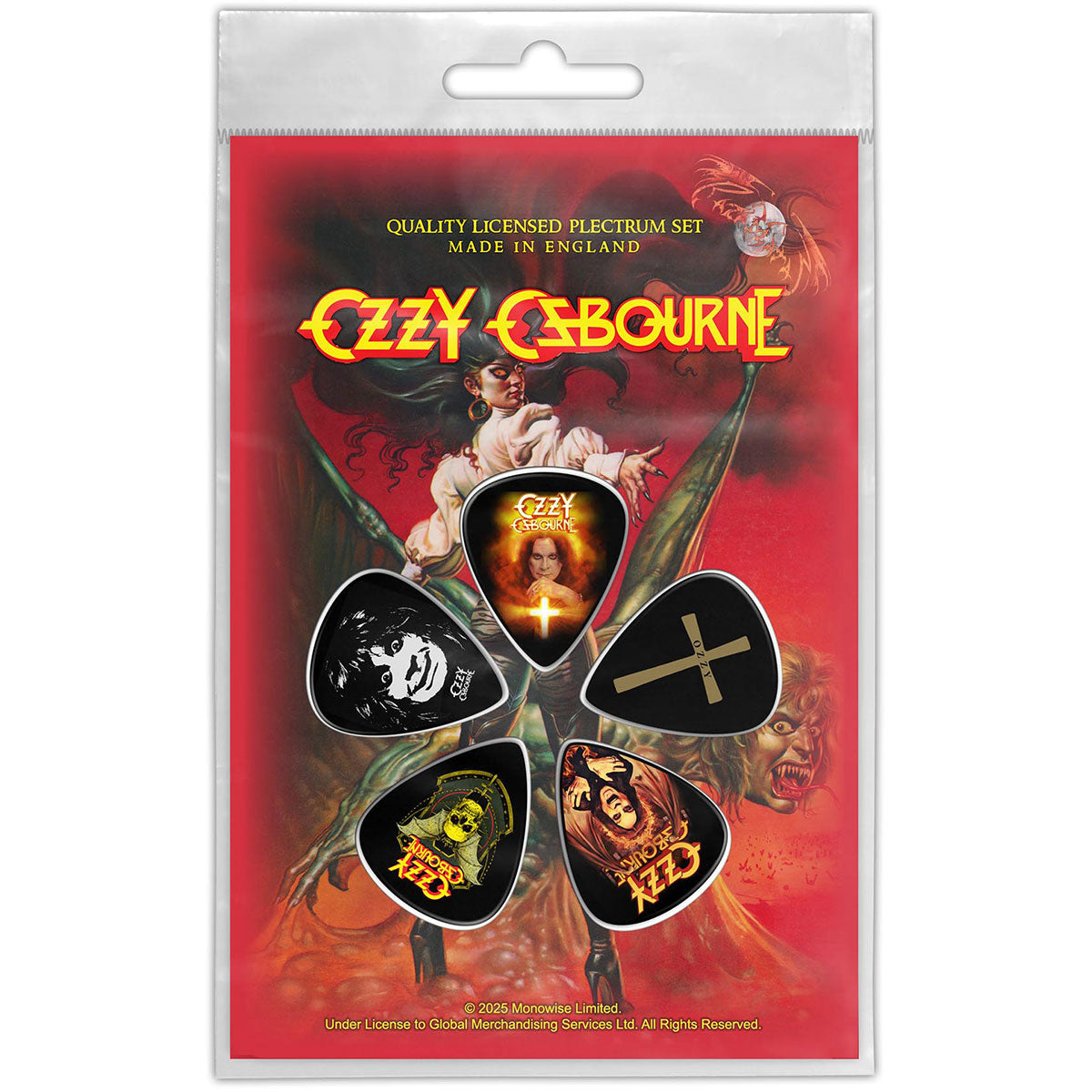 Ozzy Osbourne The Ultimate Sin Guitar Pick Front