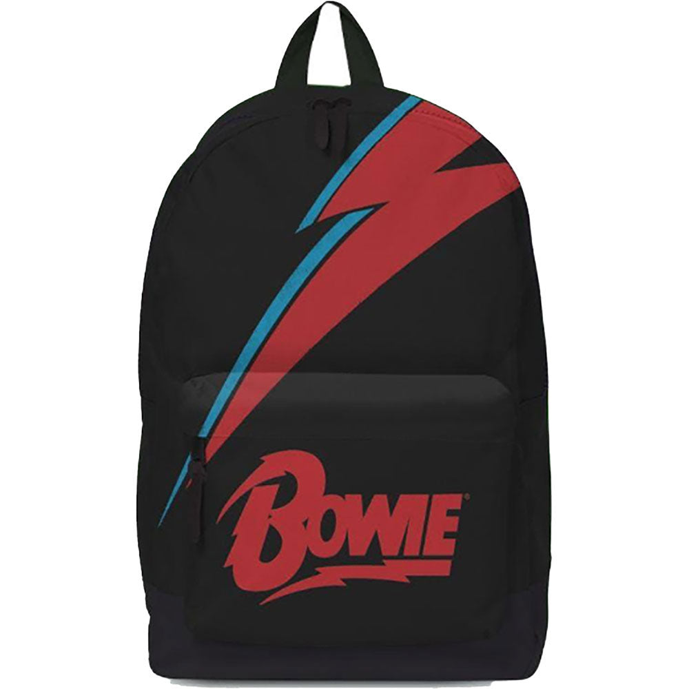 David Bowie Lightning Black Backpack Front