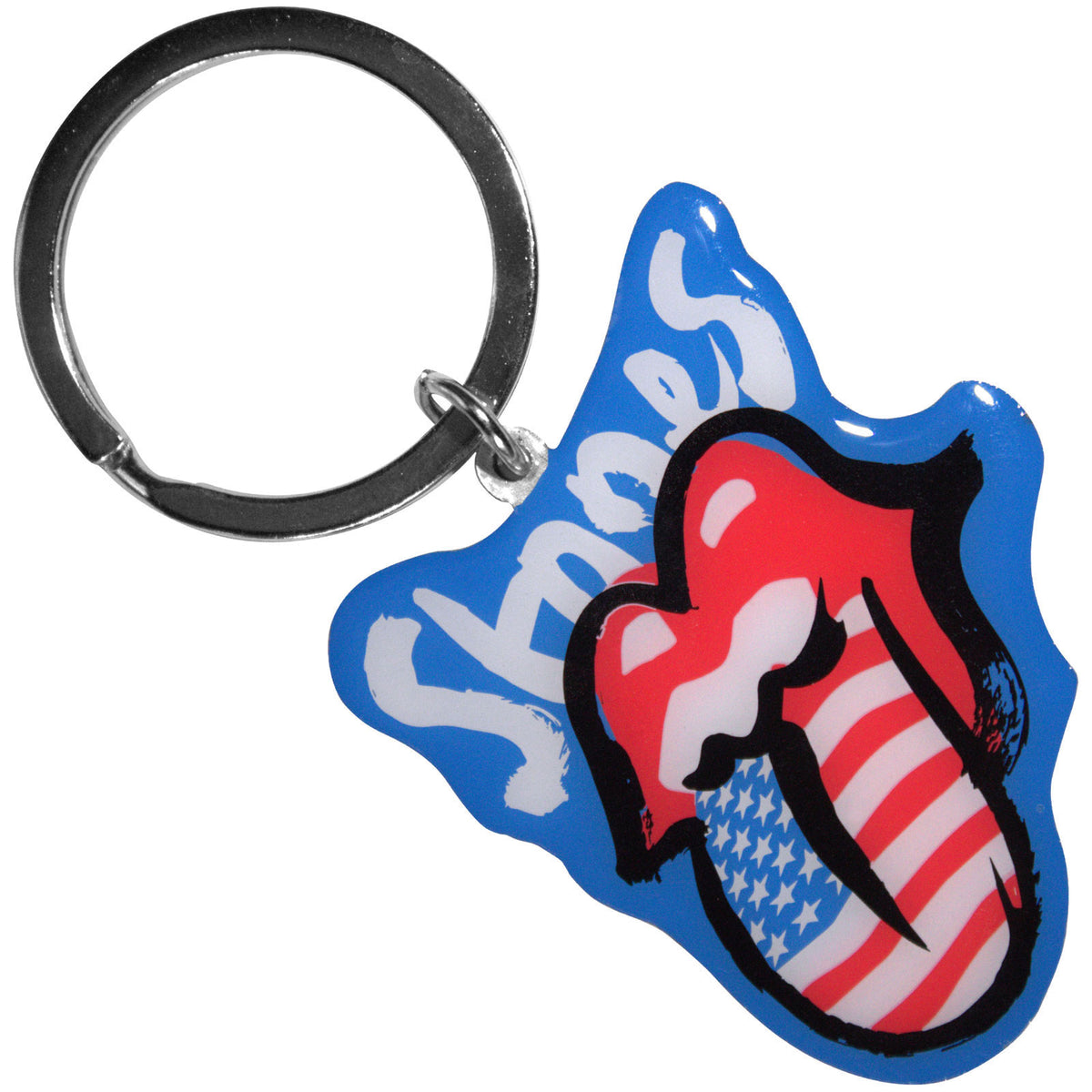 Rolling Stones No Filter Usa Flag Metal Key Chain Front