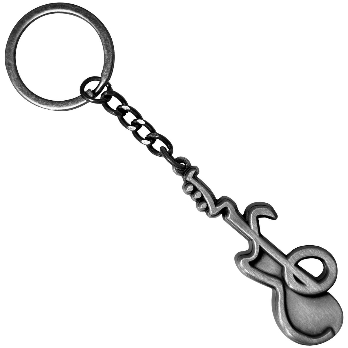 Santana Guitar Metal Key Chain Front