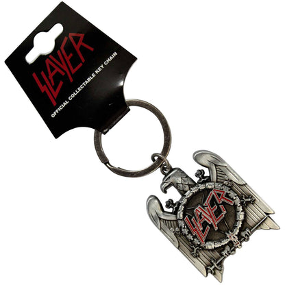 Slayer Silver Eagle V2 Metal Key Chain Front