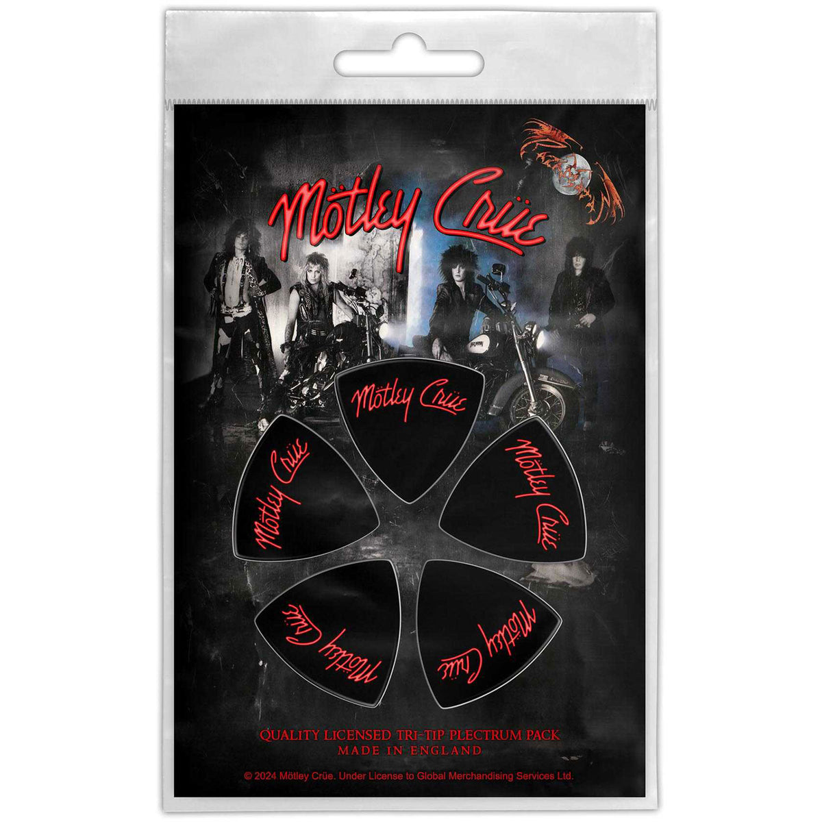 Motley Crue Logo Guitar Pick Front