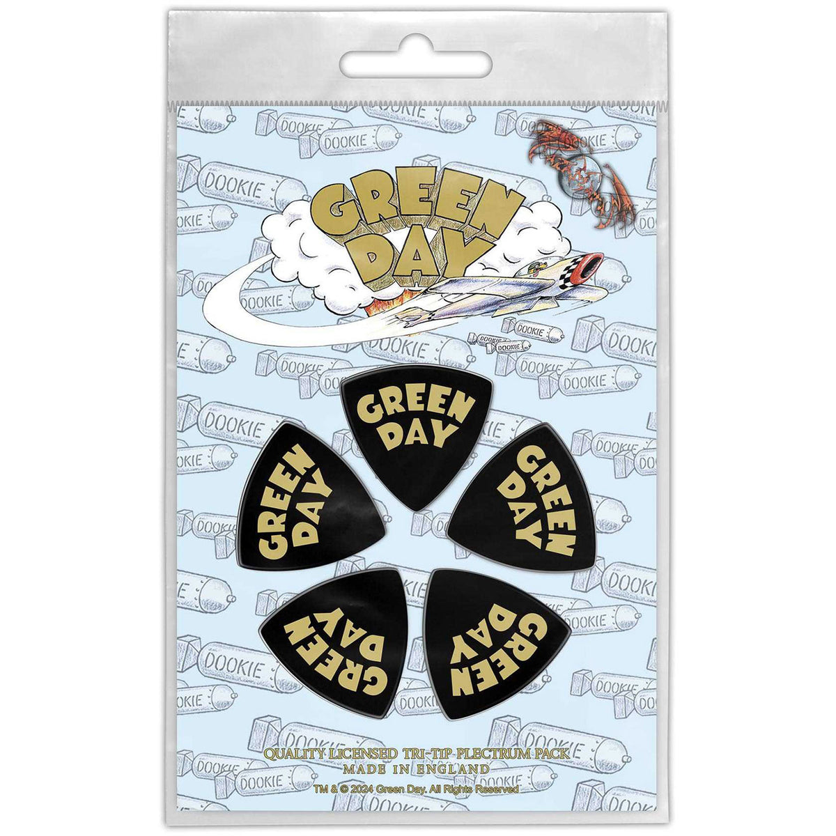 Green Day Dookie Logo Guitar Pick Front