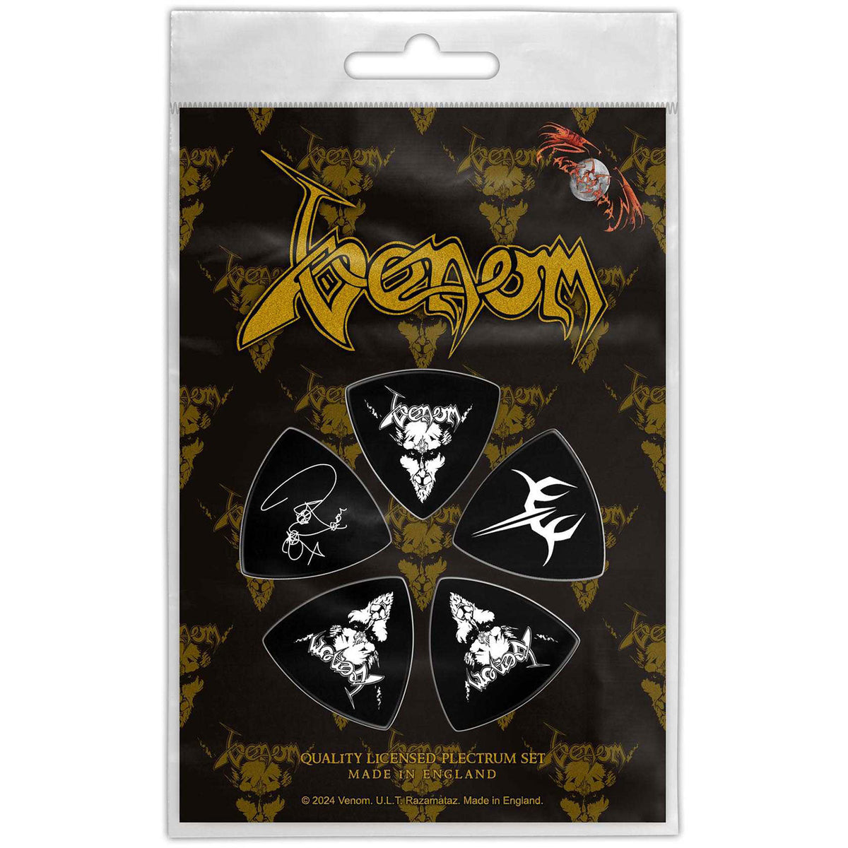 Venom Black Metal Guitar Pick Front