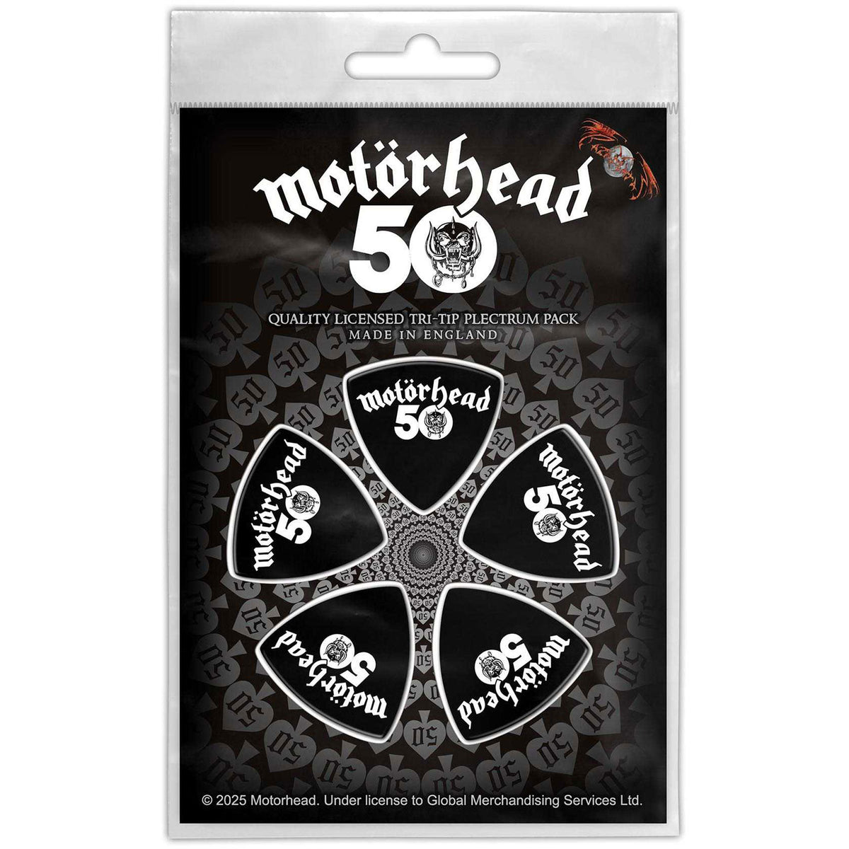 Motorhead 50 Guitar Pick Front