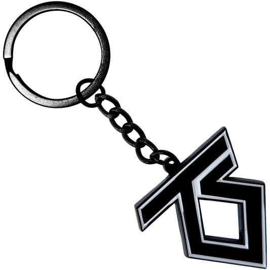 Twisted Sister Black Logo Metal Key Chain Front