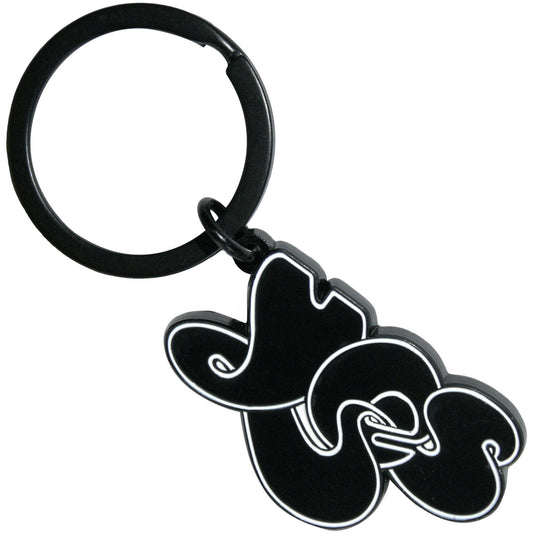 Yes Black Logo Metal Key Chain Front