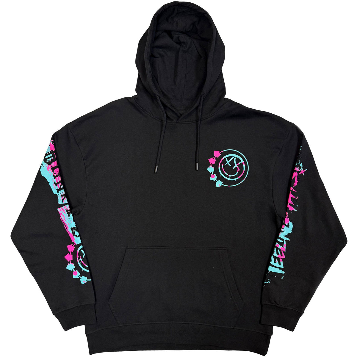 Blink 182 Collage Splatter Hooded Sweatshirt Front