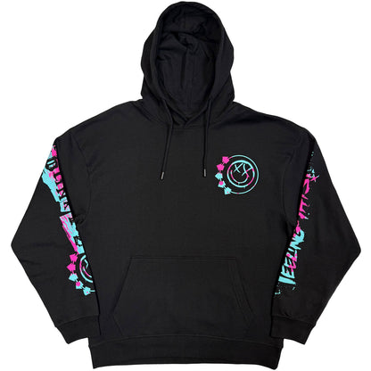 Blink 182 Collage Splatter Hooded Sweatshirt Front