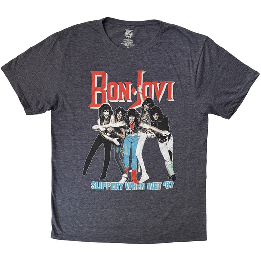 Bon Jovi Slippery When Wet '87 T-shirt Front