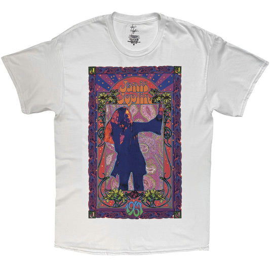 Janis Joplin Paisley & Flowers Frame Border T-shirt Front