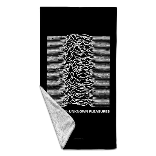 Joy Division Unknown Pleasures Black Beach Towel Front