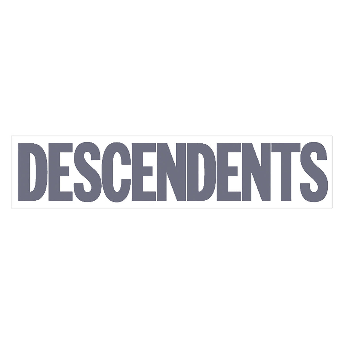 Descendents Grey Logo On White Sticker Front