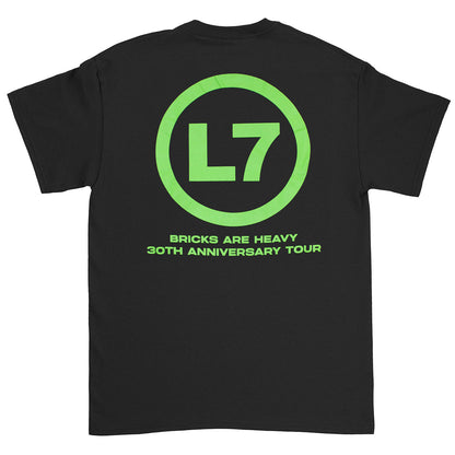 L7 Bricks Are Heavy 30th Anniversary Tour T-shirt Back
