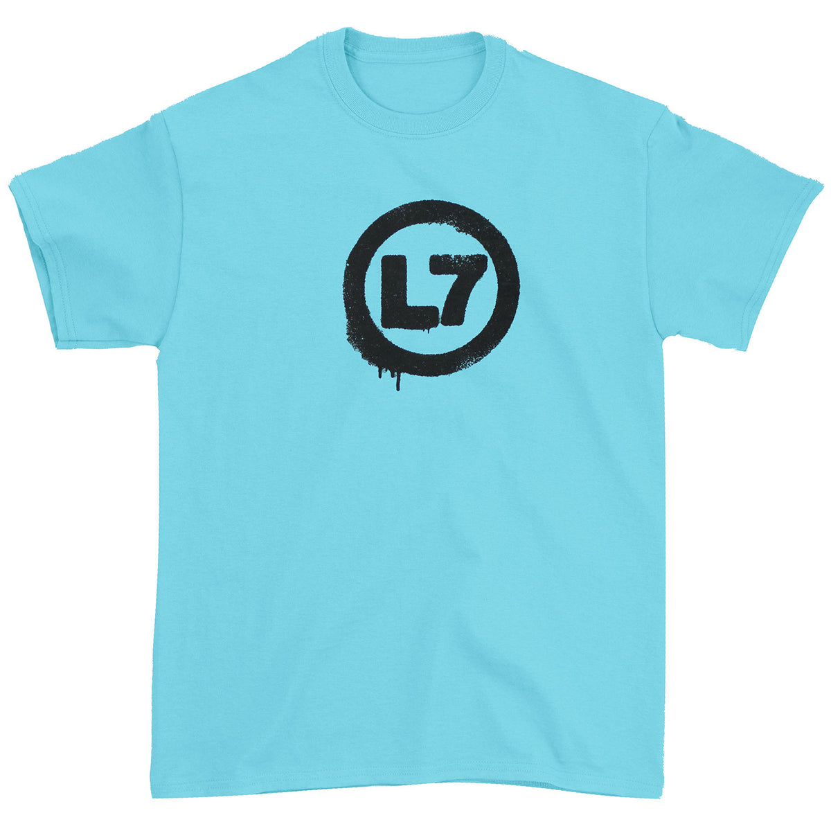 L7 Black Spray Logo T-shirt Front