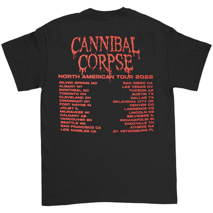 Cannibal Corpse North American Tour 2022 T-shirt Back