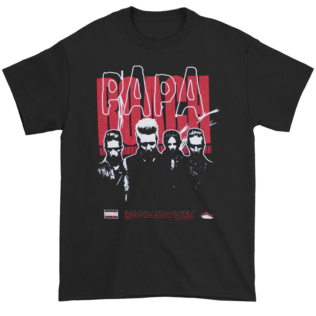 Papa Roach Ego Trip World Tour T-shirt Front